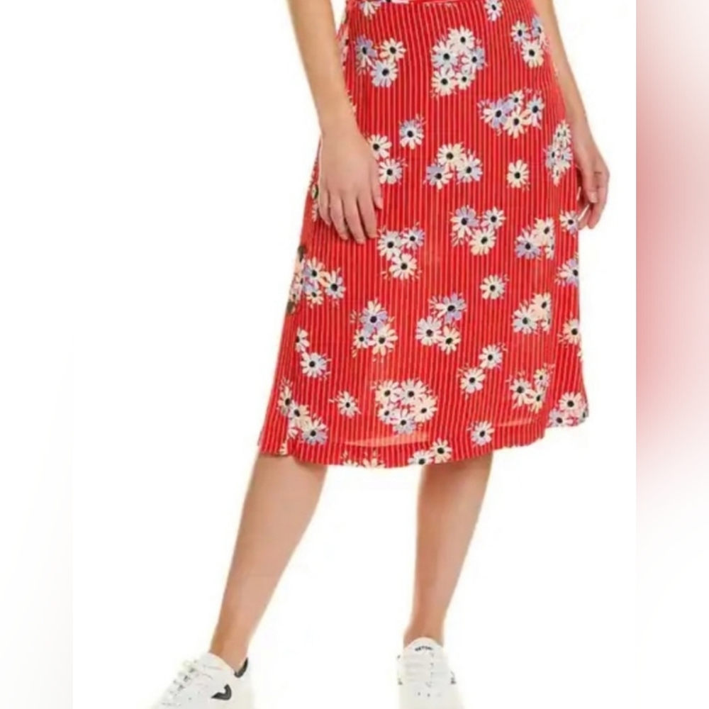 Madewell Side-Button Skirt In Daisy Society